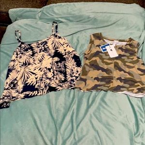 Bundle of 2 crop top Sleeveless Woman’s Shirts